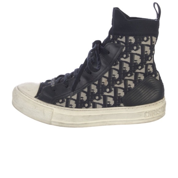 Dior Monogram Blue and Cream Sneakers
